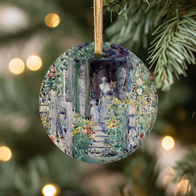 The Garden in Its Glory | Childe Hassam Ceramic Ornament (Creator Uploaded)