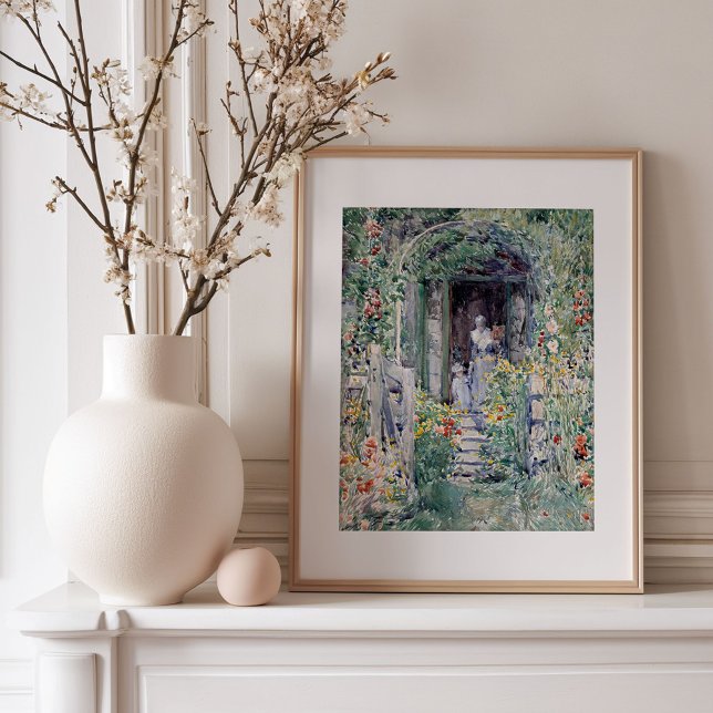 The Garden in Its Glory | Childe Hassam Framed Art (Creator Uploaded)