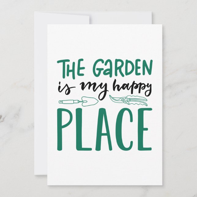 The Garden Is My Happy Place Thank You Card (Front)