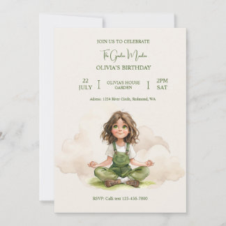 The Garden Maiden Birthday Invitation