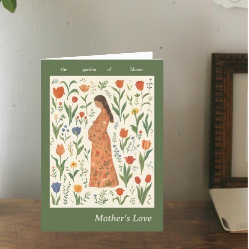 The Garden of Bloom _ Expecting mother green frame Card