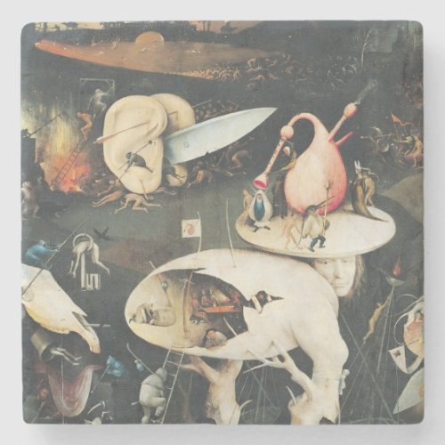 The Garden of Earthly Delights 2 2 Stone Coaster