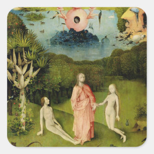 The Garden of Earthly Delights 2 Square Sticker