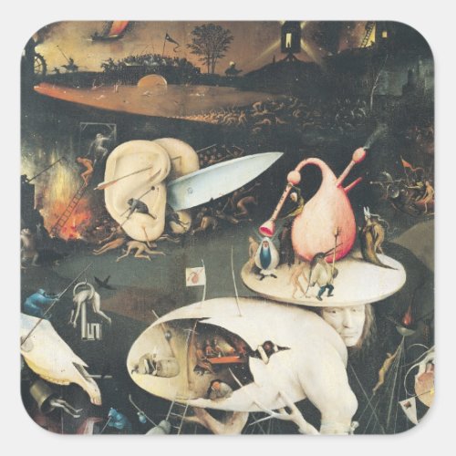 The Garden of Earthly Delights 2 Square Sticker