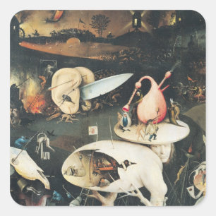 The Garden of Earthly Delights 2 Square Sticker