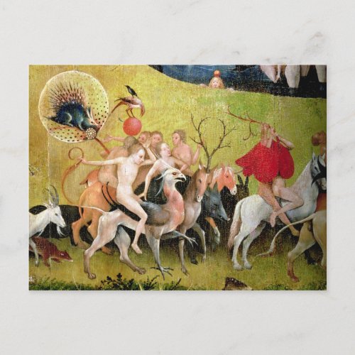 The Garden of Earthly Delights Allegory of Postcard