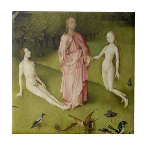 The Garden of Earthly Delights Fifteenth Century Ceramic Tile