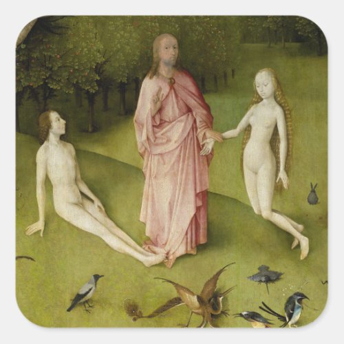The Garden of Earthly Delights Fifteenth Century Square Sticker