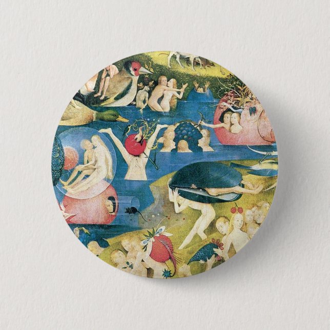 The Garden Of Earthly Delights Hieronymus Bosch Button (Front)