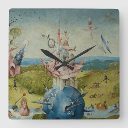 The Garden of Earthly Delights Square Wall Clock