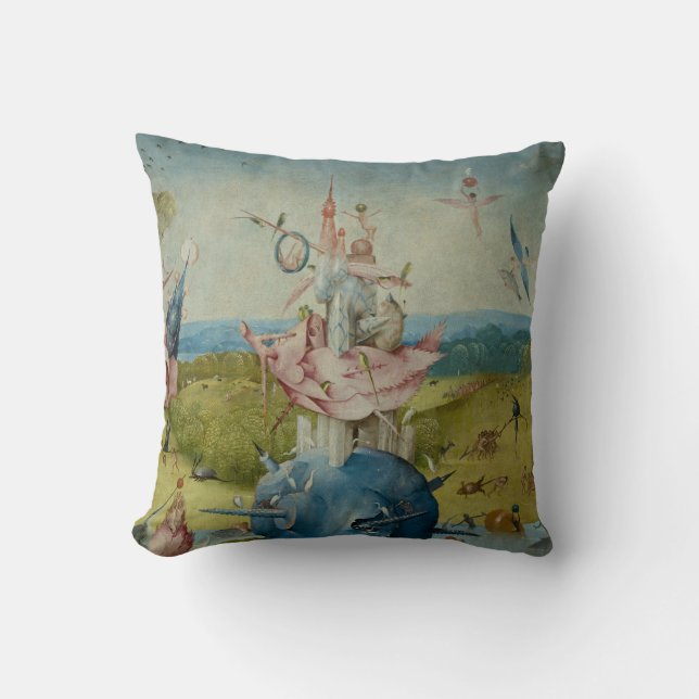 The Garden of Earthly Delights Throw Pillow (Front)