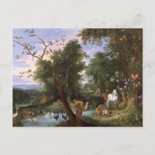 The Garden of Eden 1659 Postcard