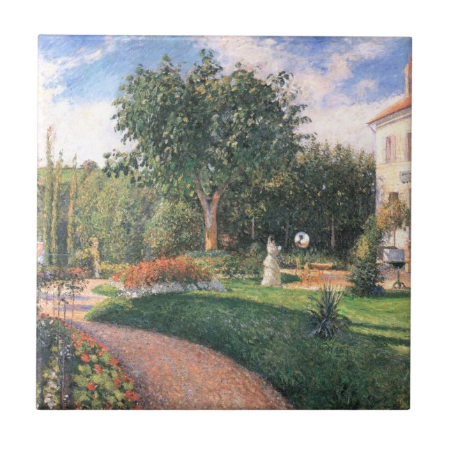 The Garden of Les Mathurins Camille Pissarro   Ceramic Tile (Front)