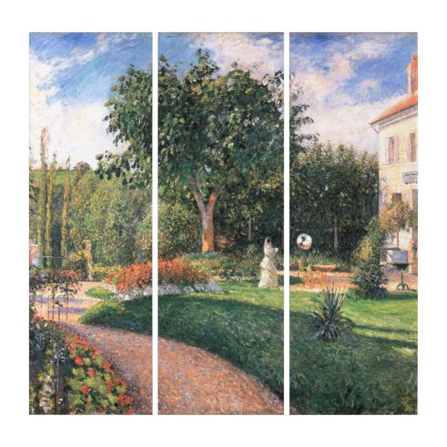 The Garden of Les Mathurins Camille Pissarro   Triptych (Front)