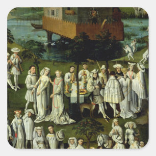 The Garden of Love at the Court of Philip the Square Sticker