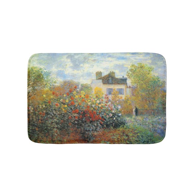 The Garden of Monet at Argenteuil Fine Art Bathroom Mat (Front)