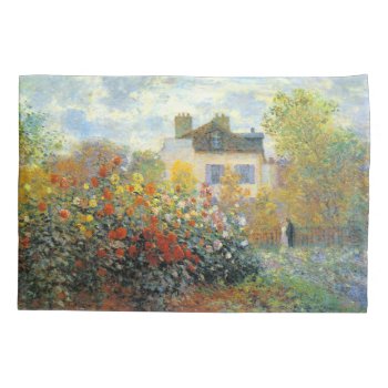 The Garden Of Monet At Argenteuil Fine Art Pillowcase by monetart at Zazzle