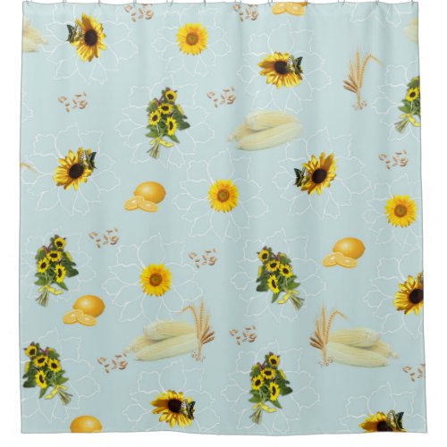 The Garden Party Repeat design Shower Curtain