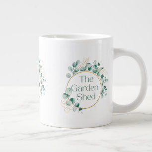 The Garden Shed Coffee, Botanical Greenery Gift Giant Coffee Mug