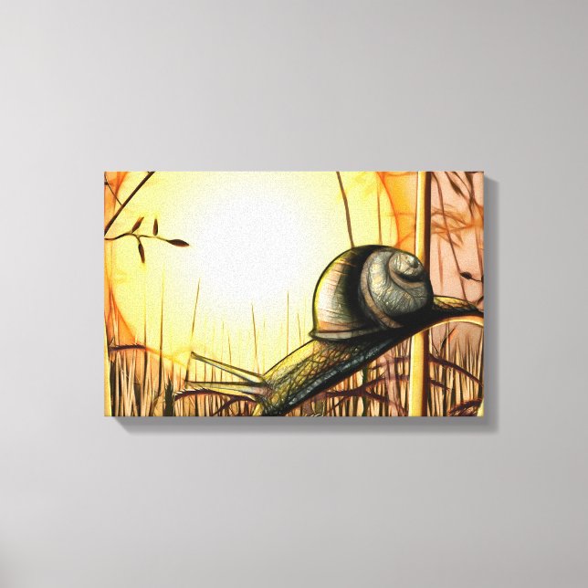 The Garden Snail Wrapped Canvas Print (Front)