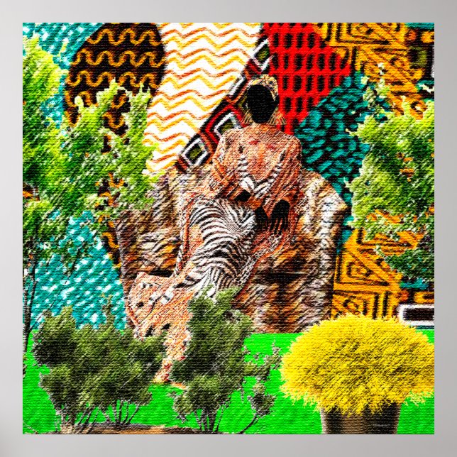 The Garden Within: Afrocentric Silhouette Poster (Front)