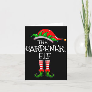 The Gardener Elf Matching Family Group Christmas P Card