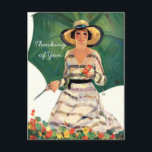 The Gardener Floral Thinking of You Postcard<br><div class="desc">For the gardener and lover of flowers in your life -- Any friend or family member will appreciate that you took the time to select such a beautiful postcard. And..it can be personalized with your message.</div>