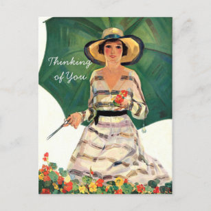 The Gardener Floral Thinking of You Postcard