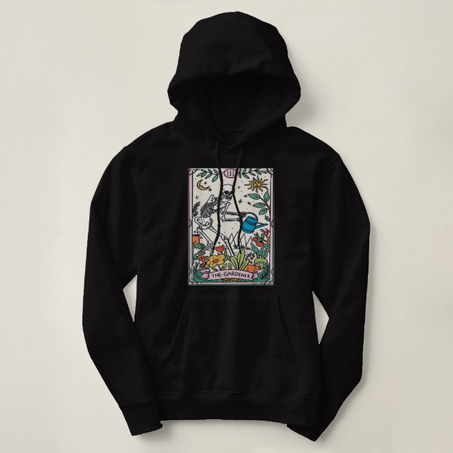 The Gardener Tarot Card Mystical Witchy Gardening  Hoodie (Design Front)