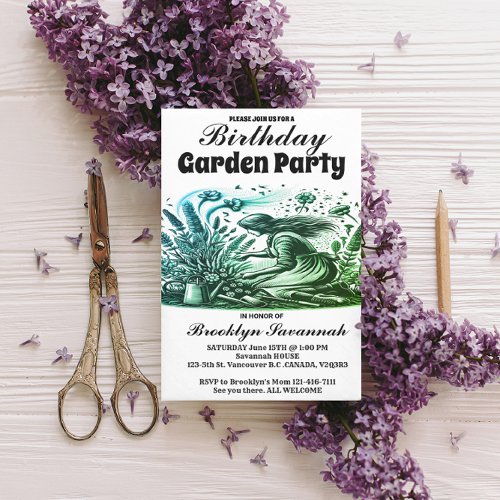 The Gardeners Whisper Party Invitation Postcard