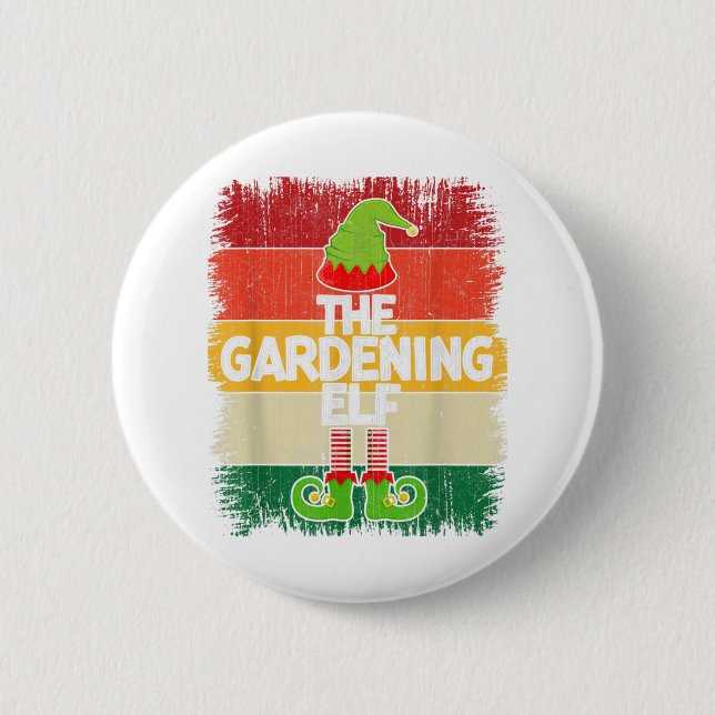 The Gardening ELF Matching Group Christmas Party P Button (Front)
