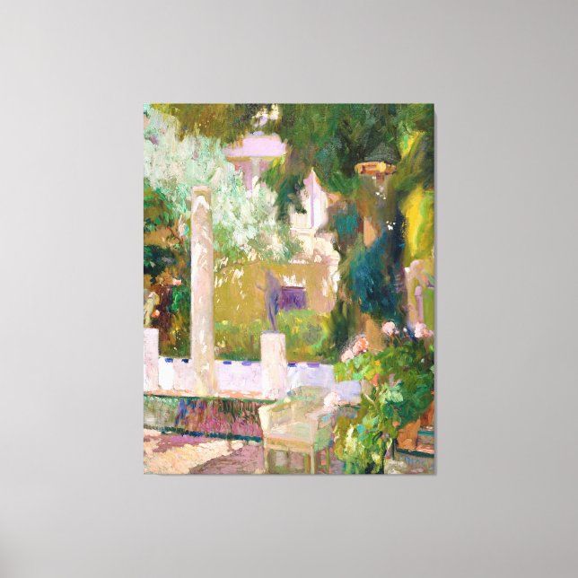 The Gardens at the Sorolla Family House (1920) Canvas Print (Front)