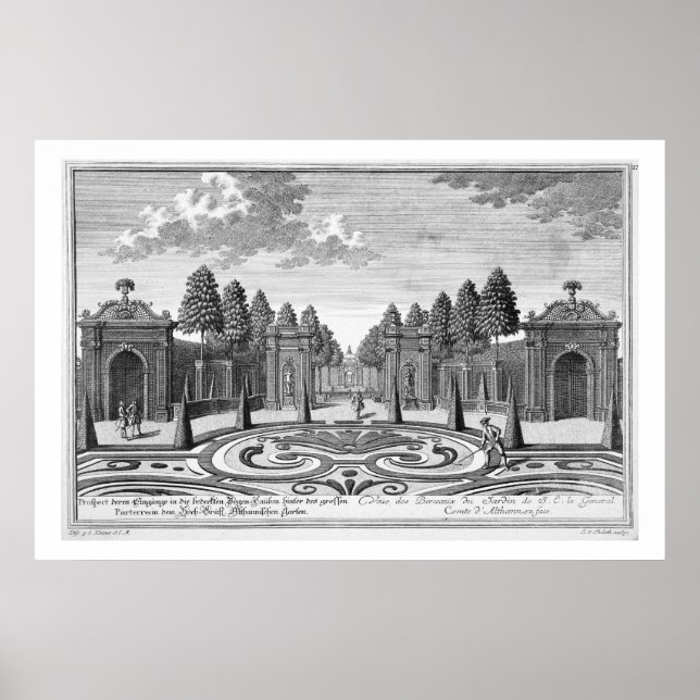 The gardens of Count Althan, Vienna, from 'Vorstel Poster (Front)
