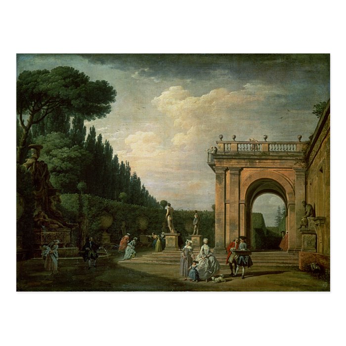 The Gardens of the Villa Ludovisi, Rome, 1749 Post Card