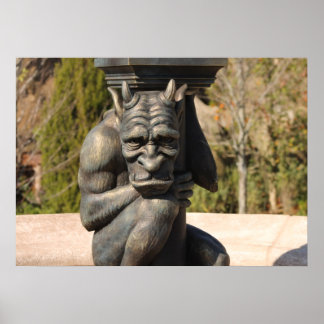 the gargoyle lamp post in front of the beast casle poster