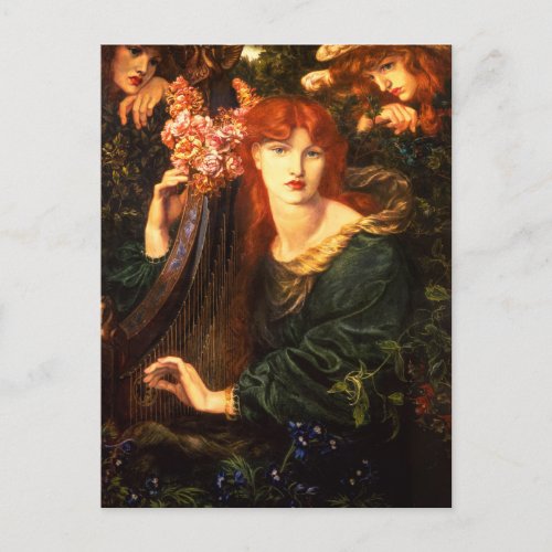 The Garlanded Woman by Dante Gabriel Rossetti Postcard