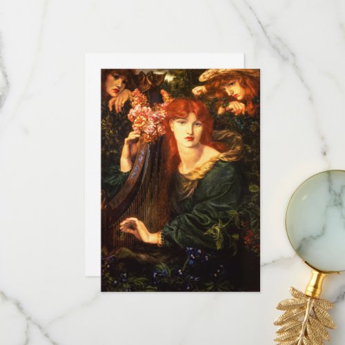 The Garlanded Woman by Dante Gabriel Rossetti Thank You Card
