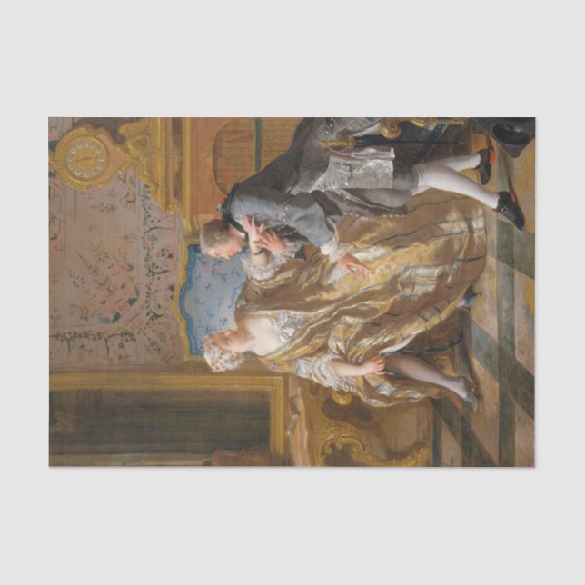 The Garter by Jean-Francois de Troy Tissue Paper (Front)