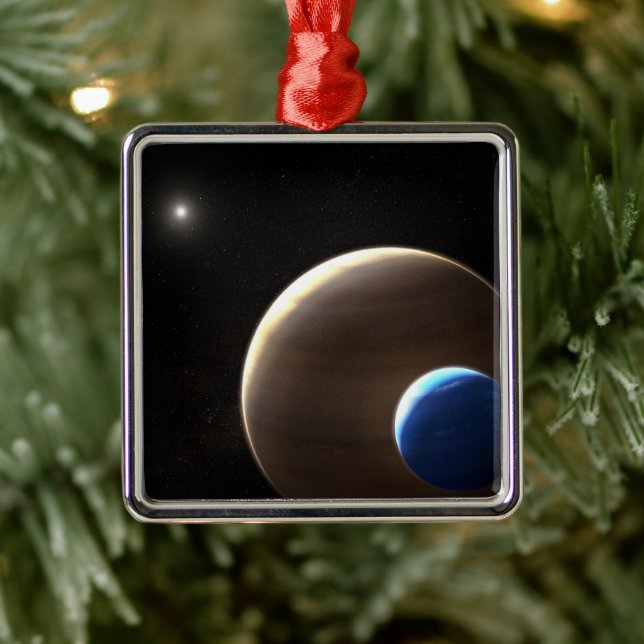 The Gas Giant Planet Kepler-1625b Metal Ornament (Tree)