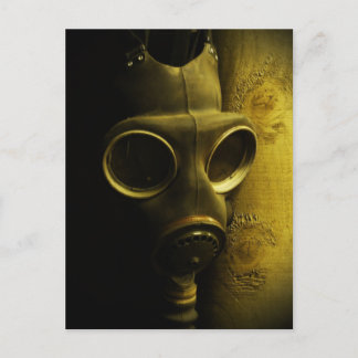 The gas mask postcard