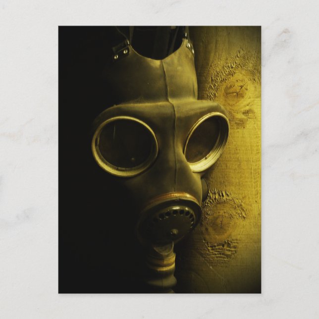 The gas mask postcard (Front)