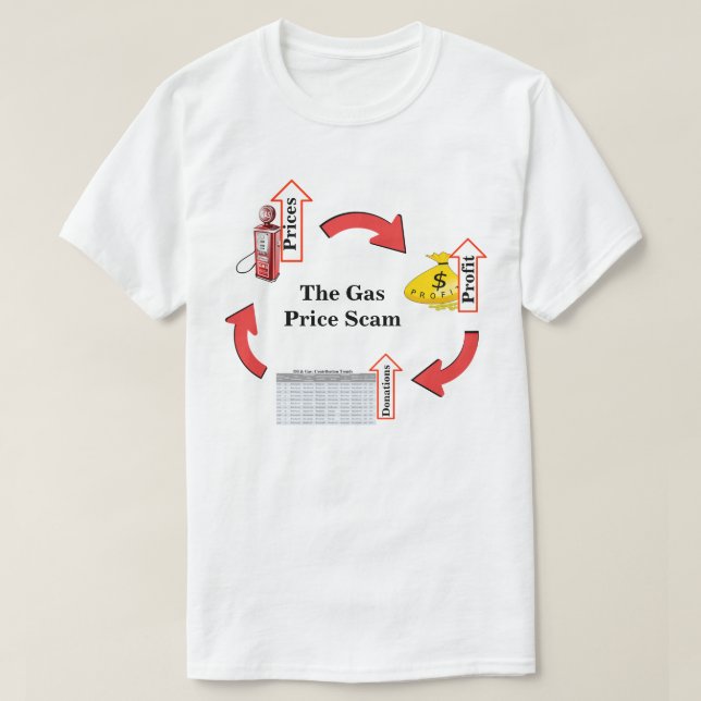 The Gas Price Scam T-Shirt (Design Front)