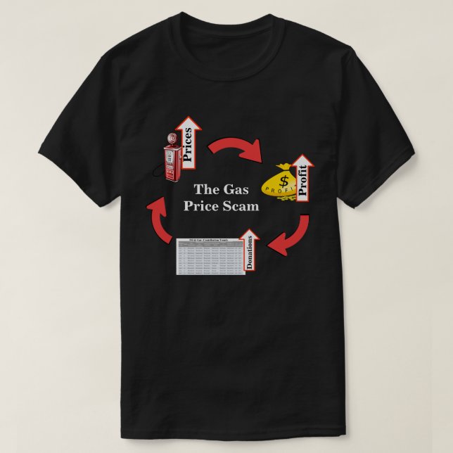 The Gas Price Scam T-Shirt (Design Front)