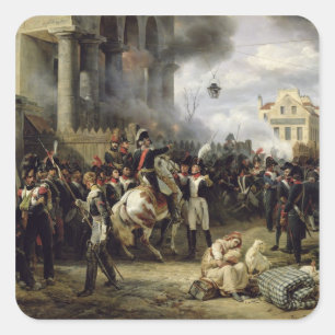 The Gate at Clichy during the Defence of Paris Square Sticker