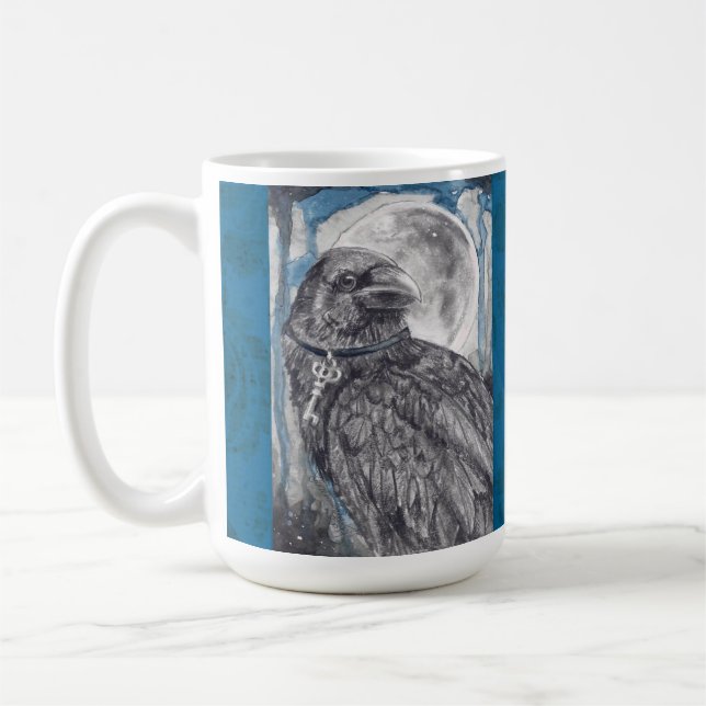 The Gate Keepers Mug Raven Mug Black Bird (Left)