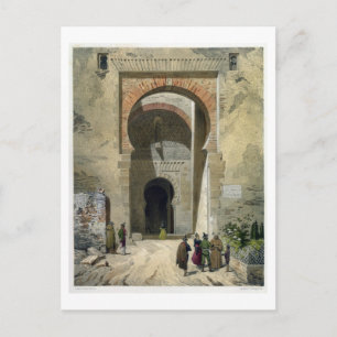 The Gate of Justice, entrance to the Alhambra, Gra Postcard