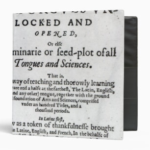 The Gate of Tongues Unlocked', 1631 Binder