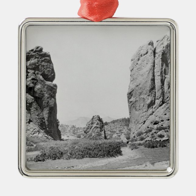 The Gateway and Pike's Peak Metal Ornament (Front)