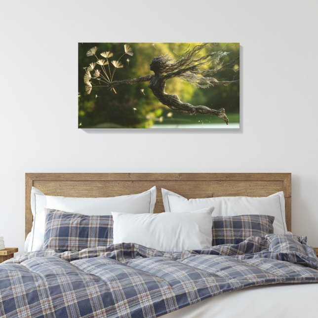 The gatherer canvas print (Insitu(Bedroom))
