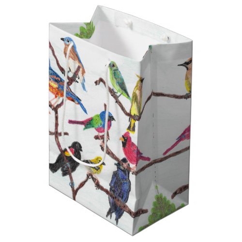 The Gathering Colorful Songbirds Medium Gift Bag